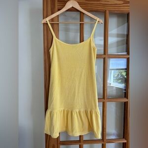 Spunky Yellow Terrycloth coverup Small